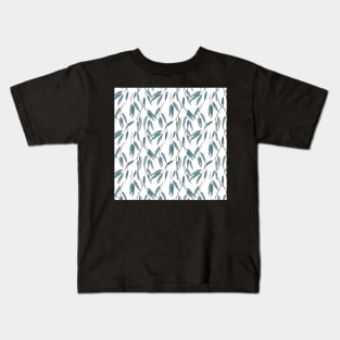 Eucalyptus leaves on white Kids T-Shirt